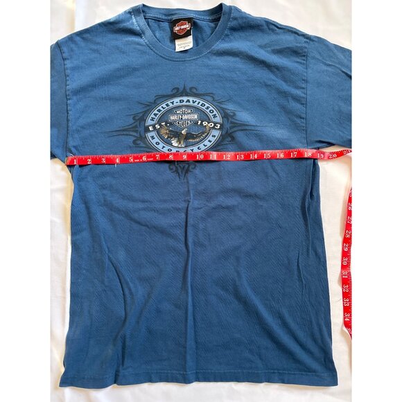 Harley-Davidson Omaha NE Graphic T-Shirt Sz M Blue 100% Cotton Mens Apparel - Picture 7 of 10